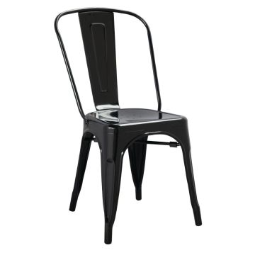 Bolero (Pack of 4) Black Steel Bistro Side Chair GL331