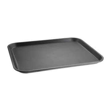 Olympia Kristallon Polypropylene Rectangular Non-Slip Tray Black 405mm GM238