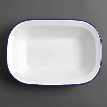 Olympia (Pack of 6) Enamel Dish Rectangular 280 x 190mm GM510