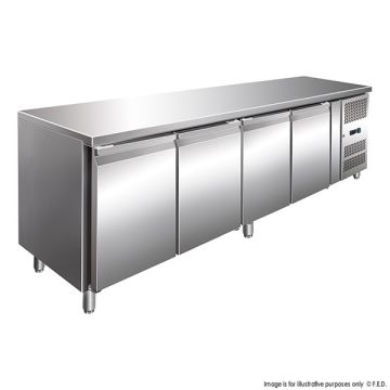 GN4100TN Tropicalised 4 Door Gastronorm Bench Fridge