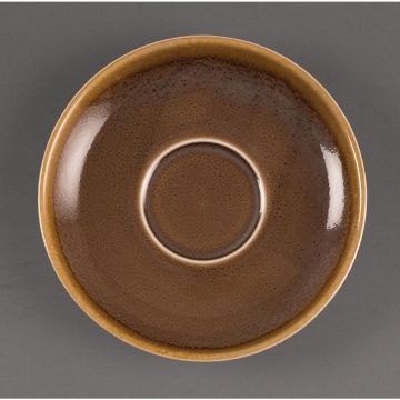 Olympia Kiln (Pack of 6) Cappuccino Saucer Bark 160mm GP365