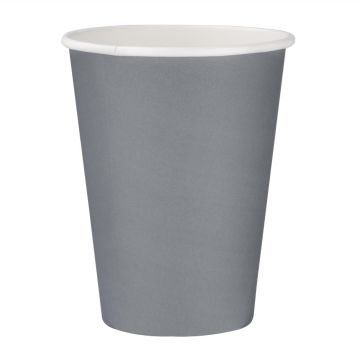 Fiesta Takeaway Coffee Cups Single Wall Charcoal 340ml (Pack of 1000) GP416