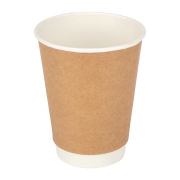 Fiesta Takeaway Coffee Cups Double Wall Kraft 340ml (Pack of 500) GP440