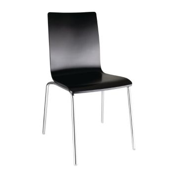 Bolero Black Square Back Sidechair (Pack of 4) GR345