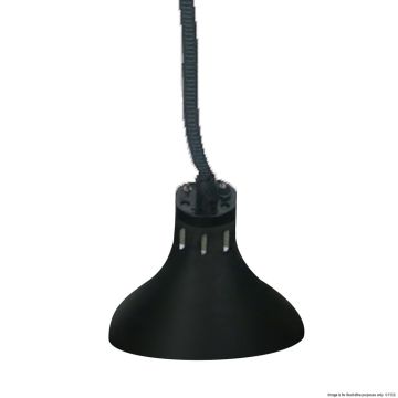 Pull Down Heat Lamp Black 290mm Round HYWCL14