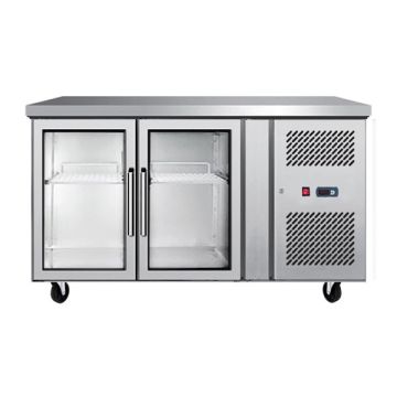 Atosa Glass Two Door Fridge Cooling Table 1360mm EPF3721