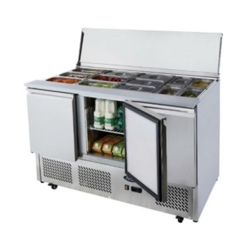 Atosa Three Doors Sliding Lid Saladette Fridge 1365mm ESL3850