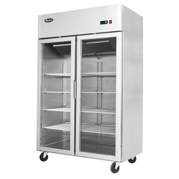 Atosa Top Mounted Double Display Door Freezer Showcase MCF8602