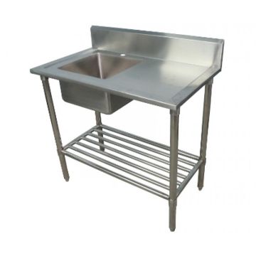 1000 X 600mm Single Bowl Kitchen Sink #304 Stainless Steel