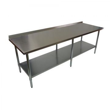 2438 X 610mm New 304 Stainless Steel Portable Work Bench Table W/ Wheels Castors