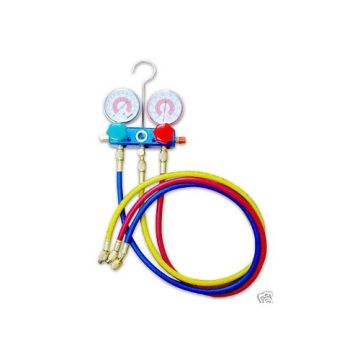 Gauges 2 Two Way Manifolds Set Refrigeration Air Conditioning