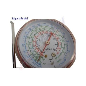 Right Side Pressure Gauge For 2 Two Way Manifolds Set Refrigeration Air Con
