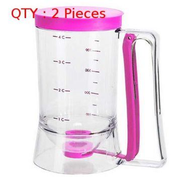 2X Brand New No Mess Easy Portable Manual Batter Helper Dispenser Jug Baking Tool