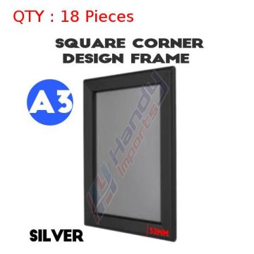 18 A3 Heavy Duty Black Square Corner Snap Frame/Picture Frame/Poster Frame 32mm