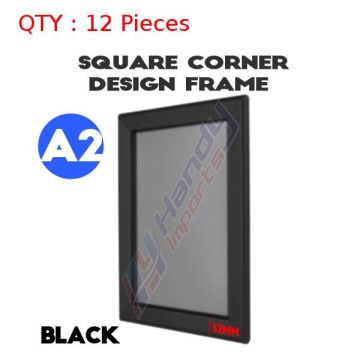 12 A2 Heavy Duty Black Square Corner Snap Frame/Poster Frame/Picture Frame 32mm