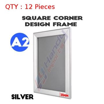 12 A2 Silver Square Corner Snap Frame/Poster Frame/Picture Frame 25mm 