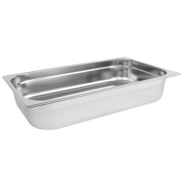 Vogue Stainless Steel 1/1 Gastronorm Pan 100mm DN704