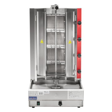 Gasmax Commercial Semi-automatic 4 Burner LPG Kebab Machine - KB-4LPG