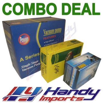 NEW REFRIGERATION AIR CONDITIONING VACUUM PUMP + FLARING TOOL + GAUGE MANIFOLD