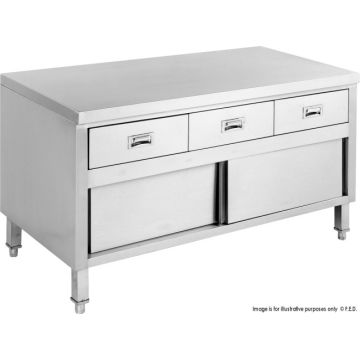 Fed Kitchen Tidy Workbench Cabinet With Handy Doors & Drawers-Sktd-1500