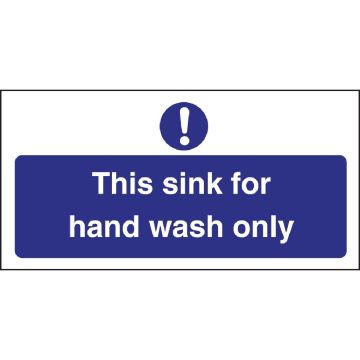 Hand Wash Only Sign L952