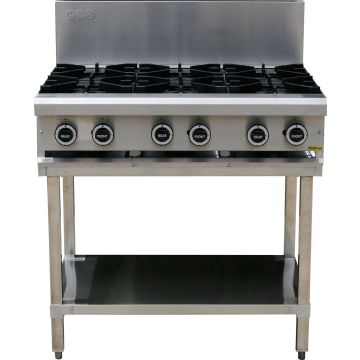 Lkk:6 Gas Open Burners With Legs - LKKOB6D