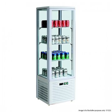 Fed Lsc235 Four-Sided Countertop Display Fridge Ivory-White