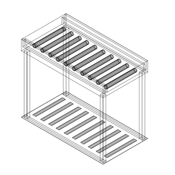 Fagor Stainless Steel Rolling Table for 3 Baskets MR3C