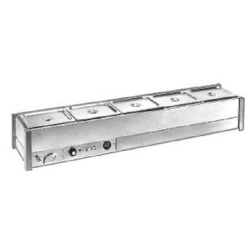 Roband Hot Bain Marie 6 X 1/2 Size, Pans Not Included, Single Row BM16