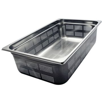 1/1 Bain Marie Trays, 150mm Gastronorm Pans Steam Perforated Pans