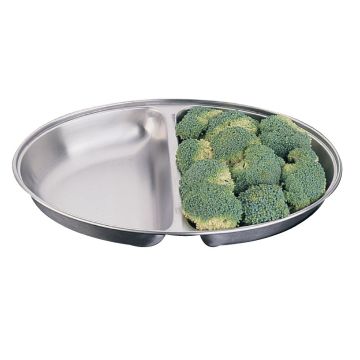 Olympia Oval Vegetable Dish Two Compartments 252mm P185