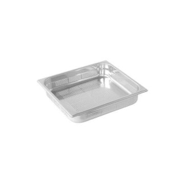 2/3 Bain Marie Trays, 150mm Gastronorm Pans Steam Perforated Pans