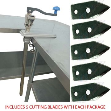 LARGE COMMERCIAL BENCH TOP TABLE CAN OPENER HEAVY DUTY 5 CUTTING BLADES INCLUDED