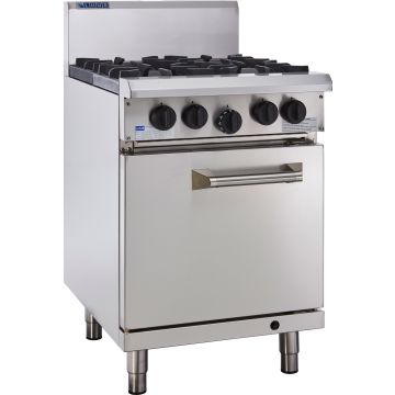 LUUS Professional 4 Burner & Oven W/ Pilots & Flame Failure RS-4B-P NG