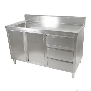 Cabinet With Left Sink SC-6-1500L-H
