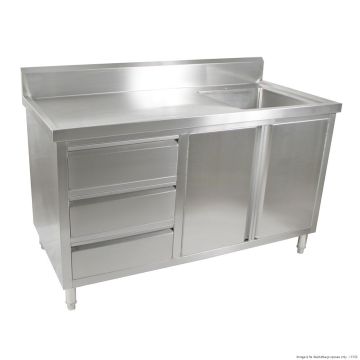 Cabinet With Left Sink SC-6-1500R-H