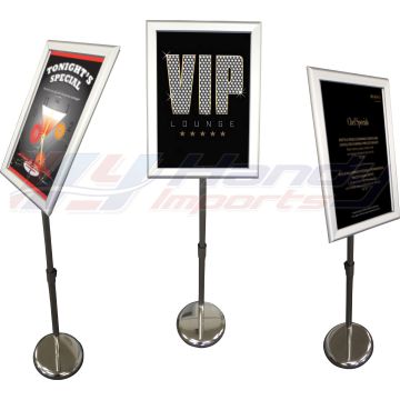 BRAND NEW ADJUSTABLE HEIGHT AND MULTI ANGLE MENU STAND W/ SNAP FRAME SILVER A3