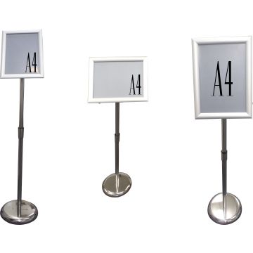 Brand New Adjustable Height And Multi Angle Menu Stand W/ Snap Frame Black A4