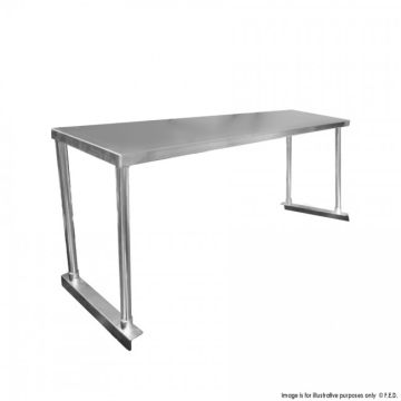 Fed Single Tier Workbench Flat Feet Overshelf 450mm High - 1500-WBO1