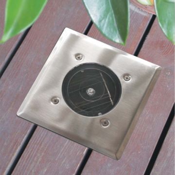 Solar Powered Bright Square Stainless Steel Outdoor Underground Led Light