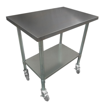 762X915mm Stainless Steel #430 Portable S Work Corner Bench Table With Wheels