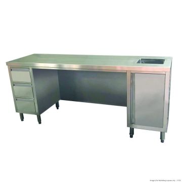 Multipurpose Utility Bench With Sink SS6-2100R-H