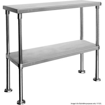 Fed Double Tier Workbench Overshelf 750mm High WBO2-1500