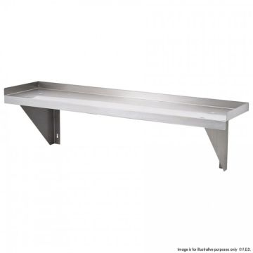 Fed Stainless Steel Solid Wallshelf - 1200-WS1