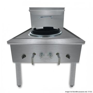 Stainless Steel Waterless Nature Gas Single Wok - WW-1N