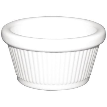 Kristallon (Pack of 12) Melamine Fluted Ramekins White 70mm T700