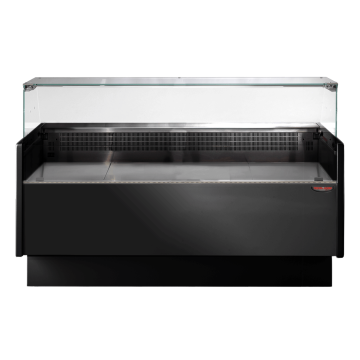 Tecnodom Serie MR80 Black 1520mm Wide Deli Display with Storage TDMR-0815B
