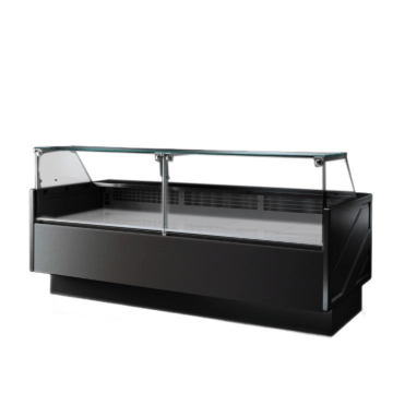 Tecnodom Serie MR80 Black 2480mm Wide Deli Display with Storage TDMR-0825B