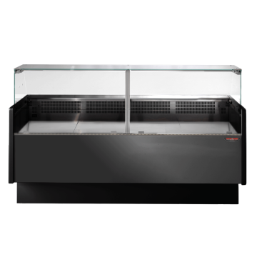 Tecnodom Serie MR9.5 Black 2000mm Wide Deli Display with Storage TDMR-0920B