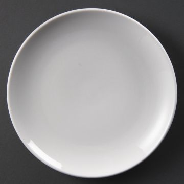 Olympia (Pack of 12) Whiteware Coupe Plates 230mm U078